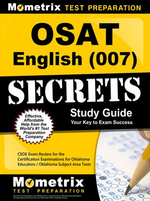 cover image of OSAT English (007) Secrets Study Guide